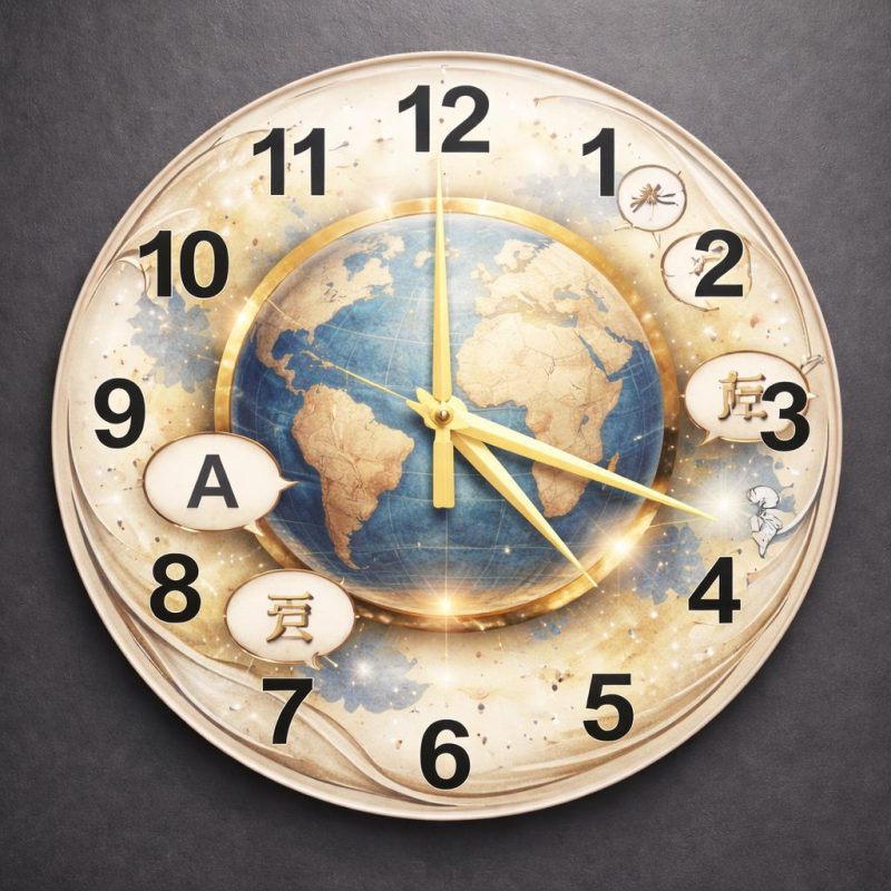 World Map Glass Wall Clock 51cm Silent Quartz Modern Decor – Dalenahum ...